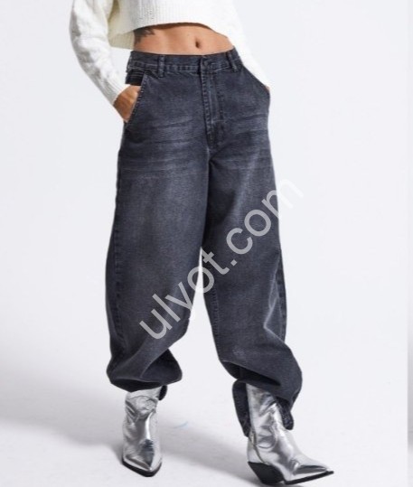 ДЖИНСЫ IT'S BASIC (32-36) ГРАФИТ 3097/17w6/1