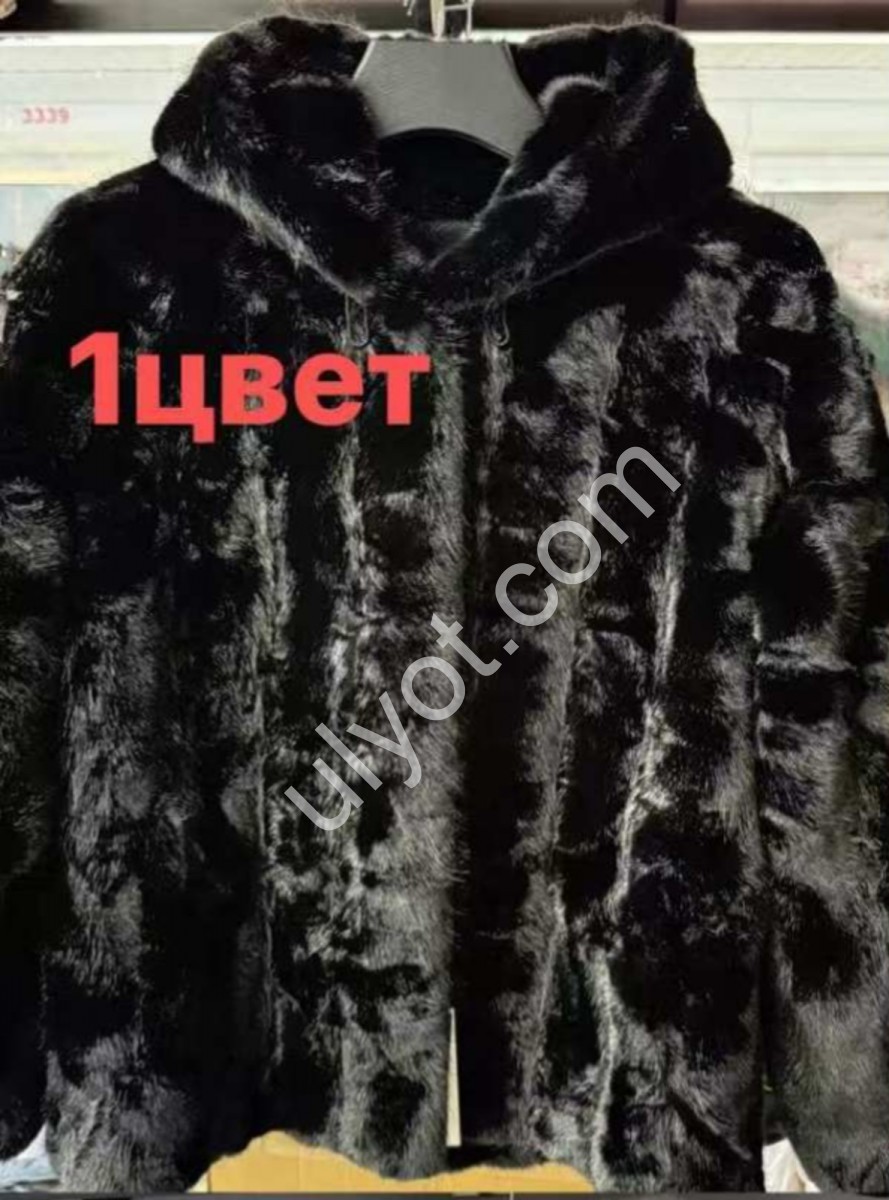 ПОЛУШУБОК (L-2XL) ЧОРНИЙ 1305