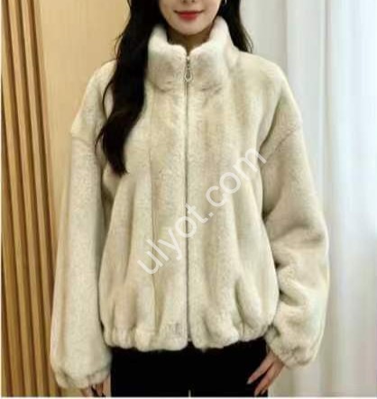 ПОЛУШУБОК (M-XL) МОЛОЧНЫЙ 8008