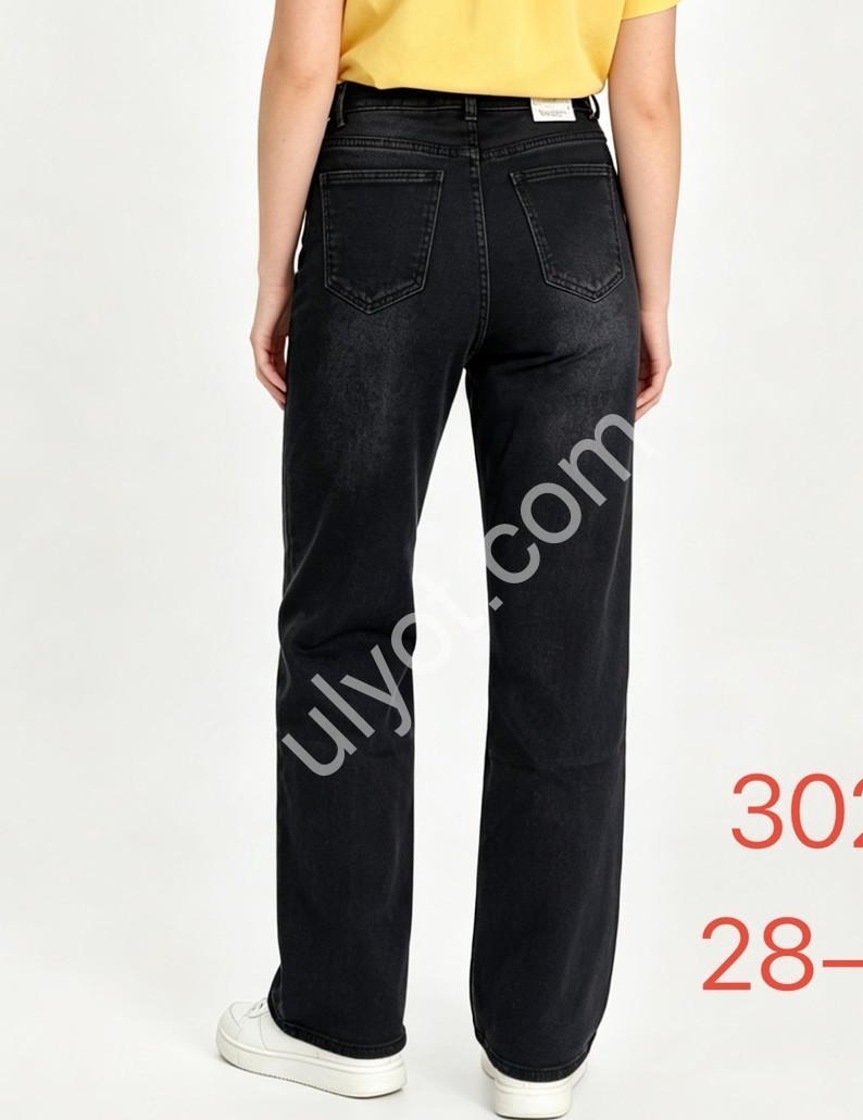 ДЖИНСЫ JELEEY (28-33) ЧЕРНЫЙ 3022