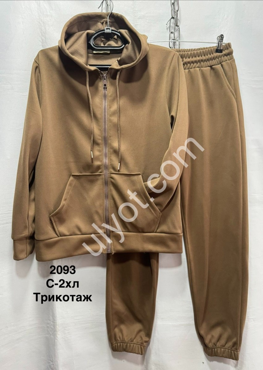 СПОРТ.КОСТЮМ (S-2XL) МАНЖЕТ ШОКОЛАД 2093
