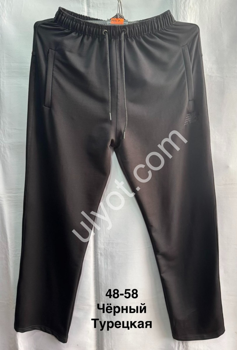 СПОРТ.ШТАНЫ NB02 (48-58) ПРЯМОЙ ЧЕРНЫЙ 