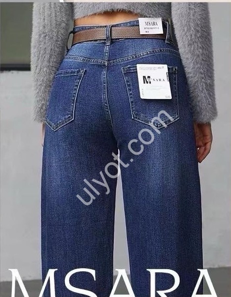 ДЖИНСЫ M.SARA (XS-XL) Т.СИНИЙ 1171-2