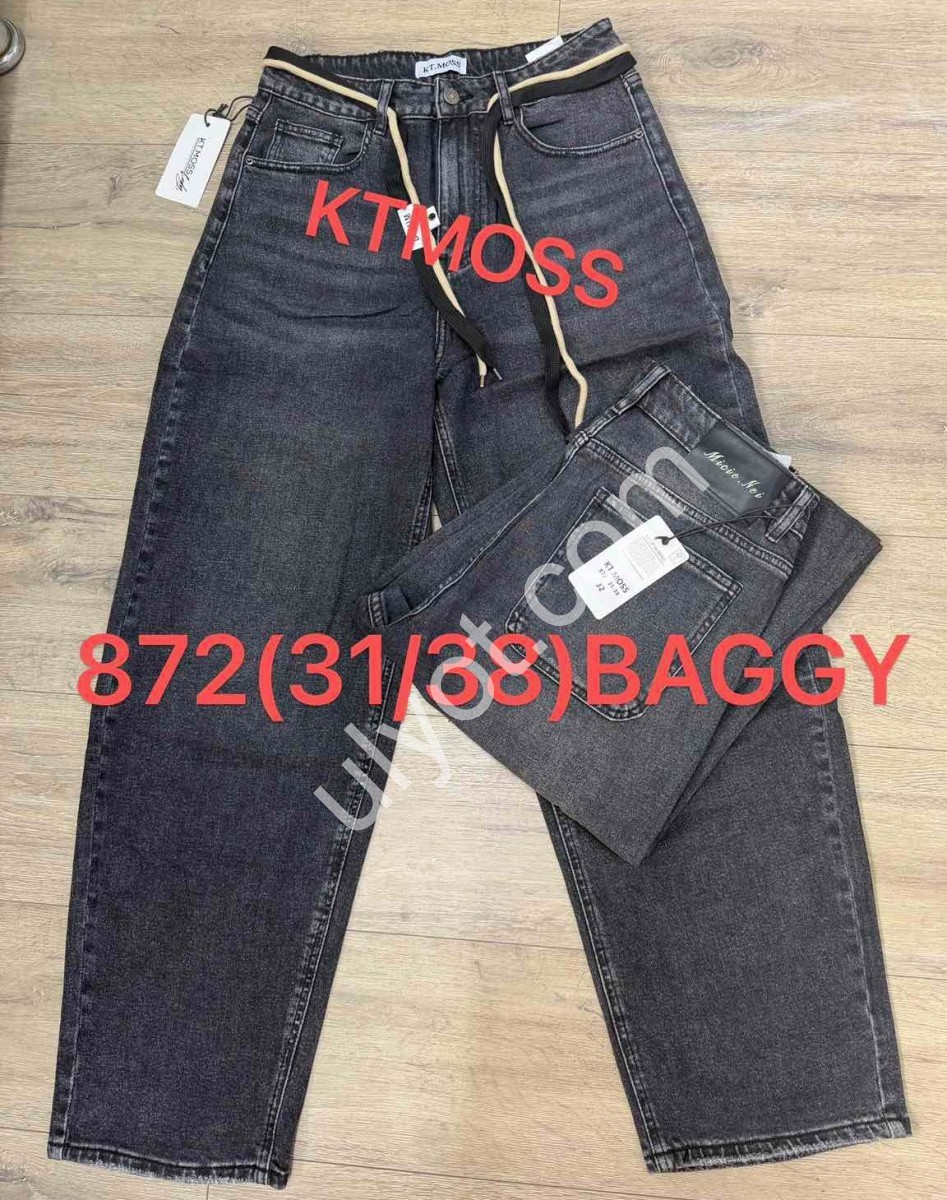 ДЖИНСЫ KT.MOSS (31-38) СЕРЫЙ 872