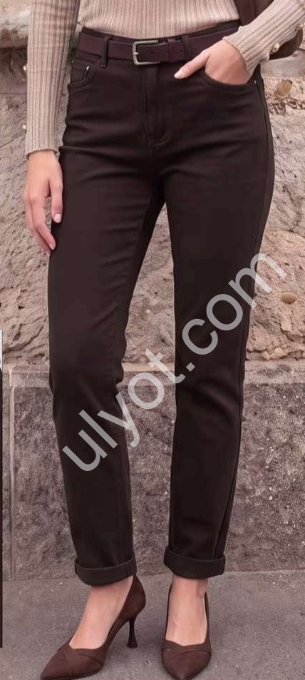 ДЖИНСЫ M.SARA (M-4XL) ШОКОЛАД 1539-60