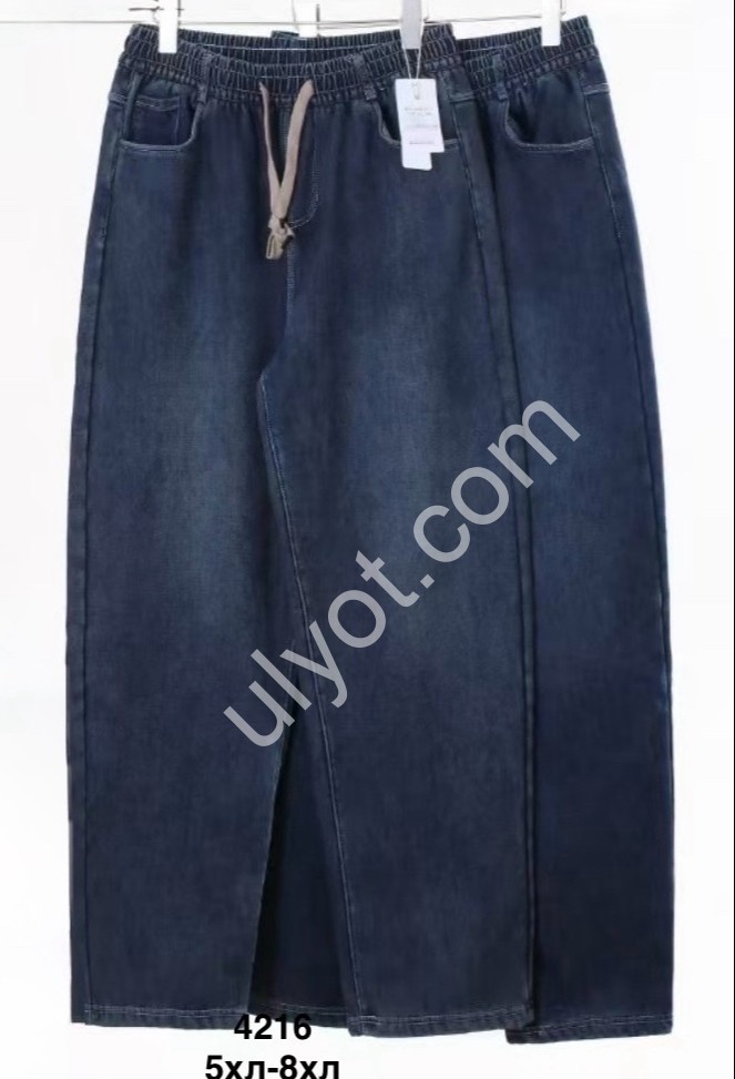 ШТАНИ (4XL-8XL) хутро Т.СИНІЙ 4216