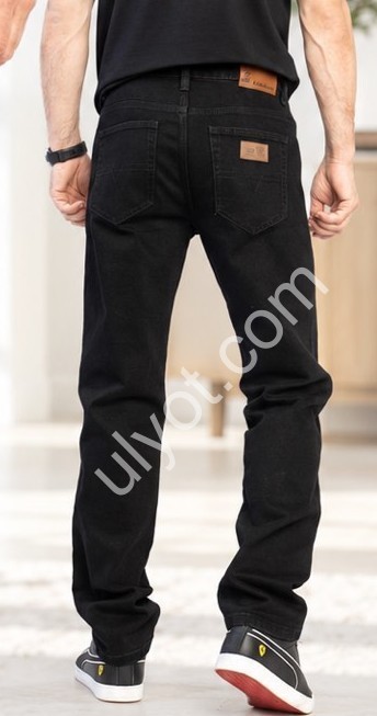 ДЖИНСЫ BASANJIU (32-42) ФЛИС ЧЕРНЫЙ 609-11