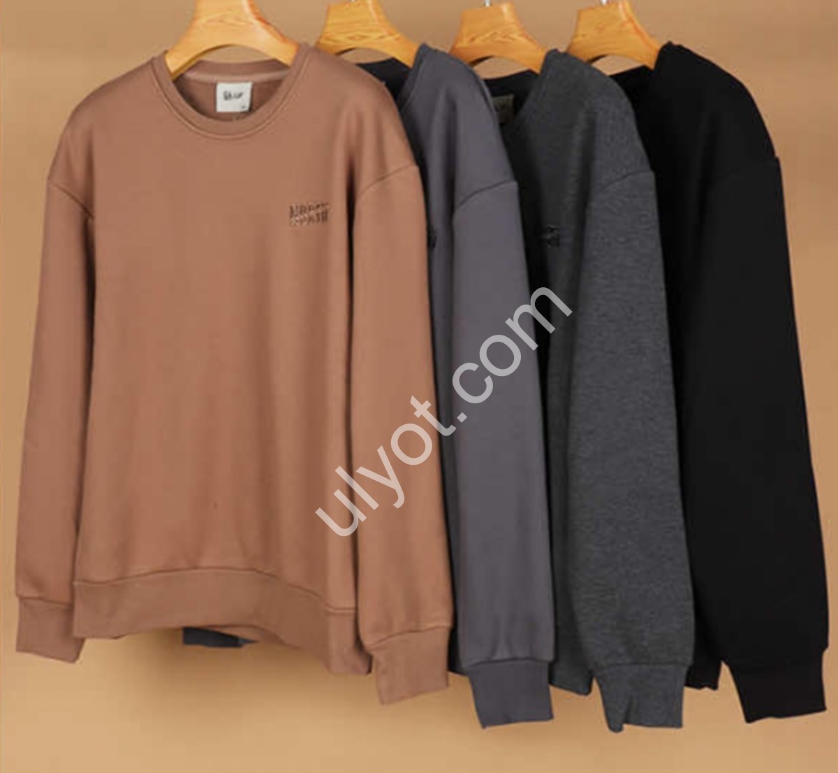 СВИТШОТ JJF (L-4XL) МИКРОМЕХ СЕРЫЙ 8806