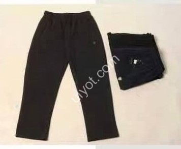 ШТАНЫ (5XL-9XL) ФЛИС ПРЯМОЙ ЧЕРНЫЙ 3125