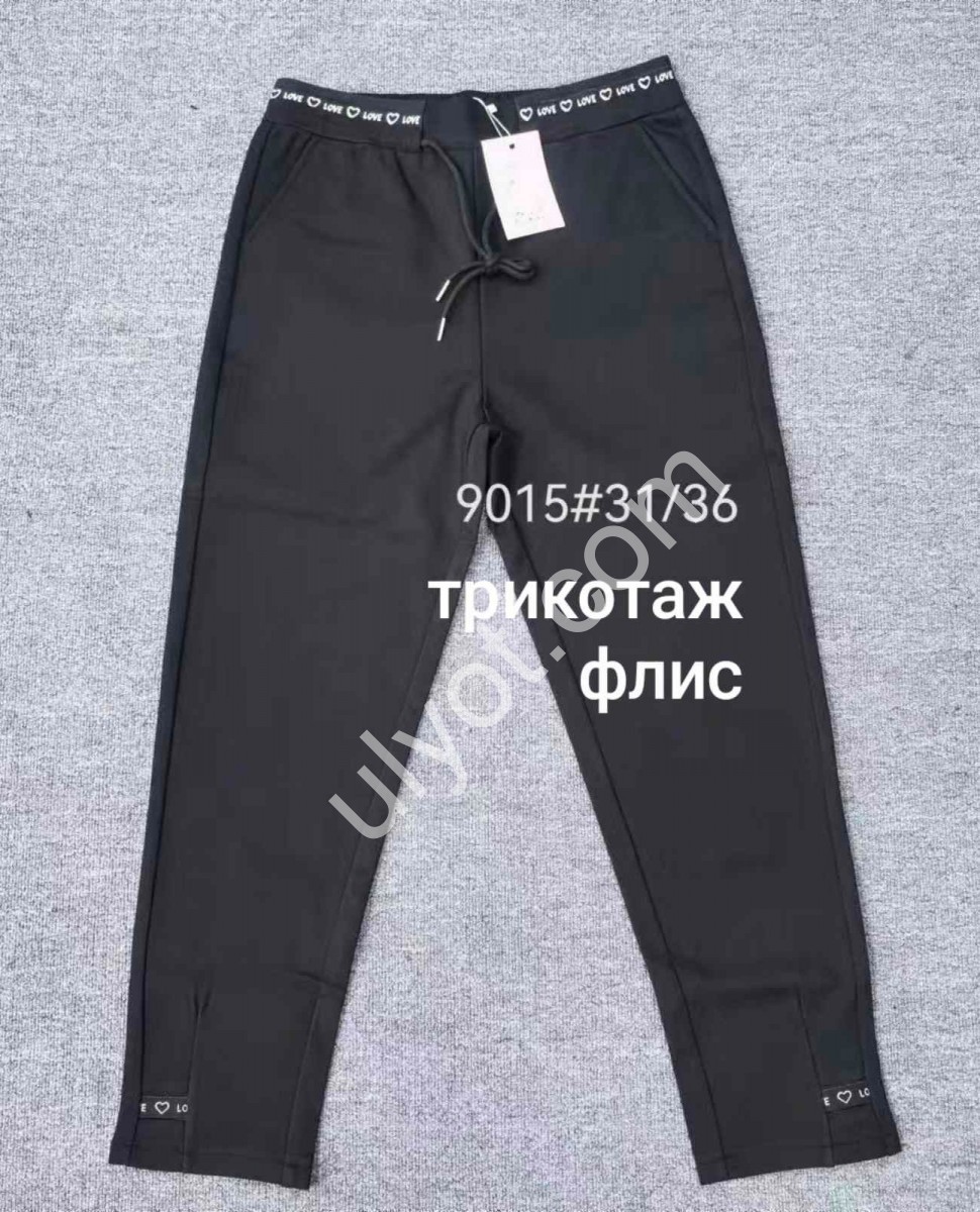ШТАНЫ (31-36) ФЛИС ЧЕРНЫЙ 9015