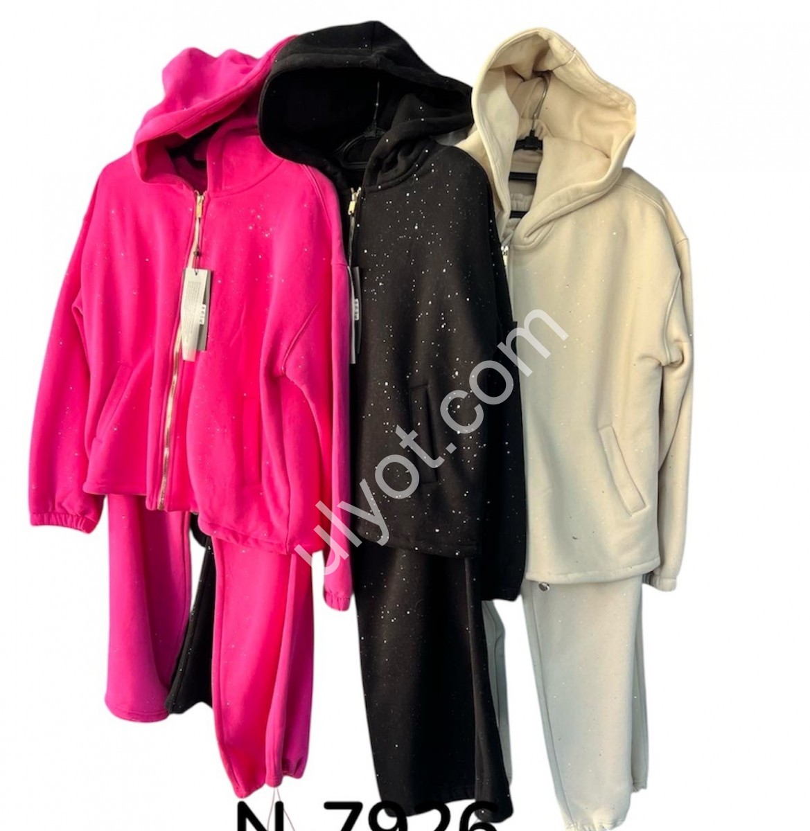 КОСТЮМ (3XL-5XL) ФЛИС РОЗОВЫЙ 7926
