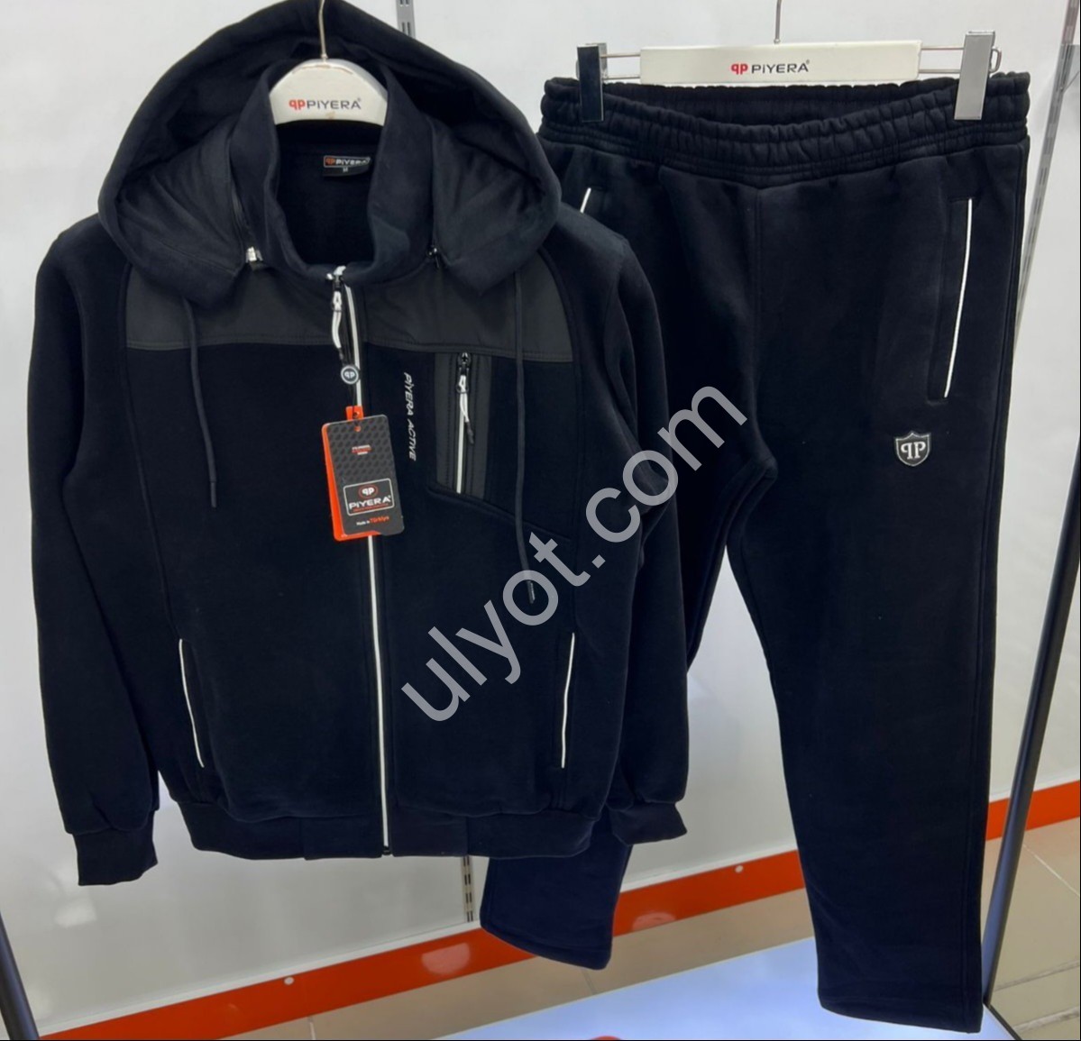 СПОРТ.КОСТЮМ PIYERA (M-3XL) БАЙКА ПРЯМИЙ ЧОРНИЙ 5211