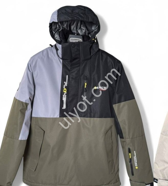 АНОРАК (M-3XL) ХАКІ+ЧОРНИЙ 24039
