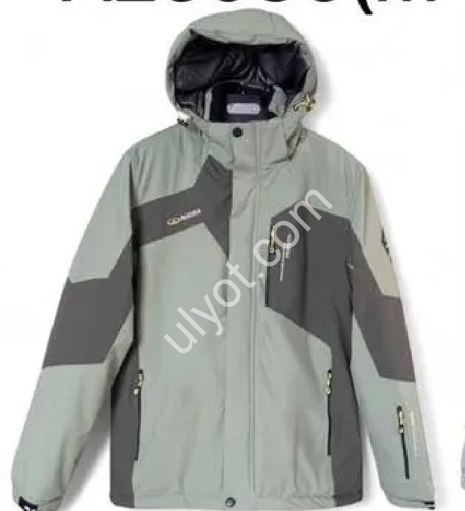КУРТКА ТЕРМО (M-3XL) СІРО-ЗЕЛЕНИЙ 25036