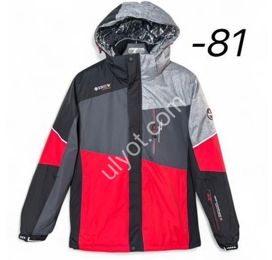 КУРТКА ТЕРМО (M-3XL) КРАСНЫЙ+ЧЕРНЫЙ 22069-81