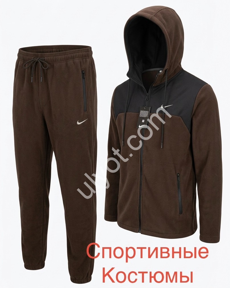 СПОРТ.КОСТЮМ N02 (46-54) ФЛИС МАНЖЕТ ШОКОЛАД 