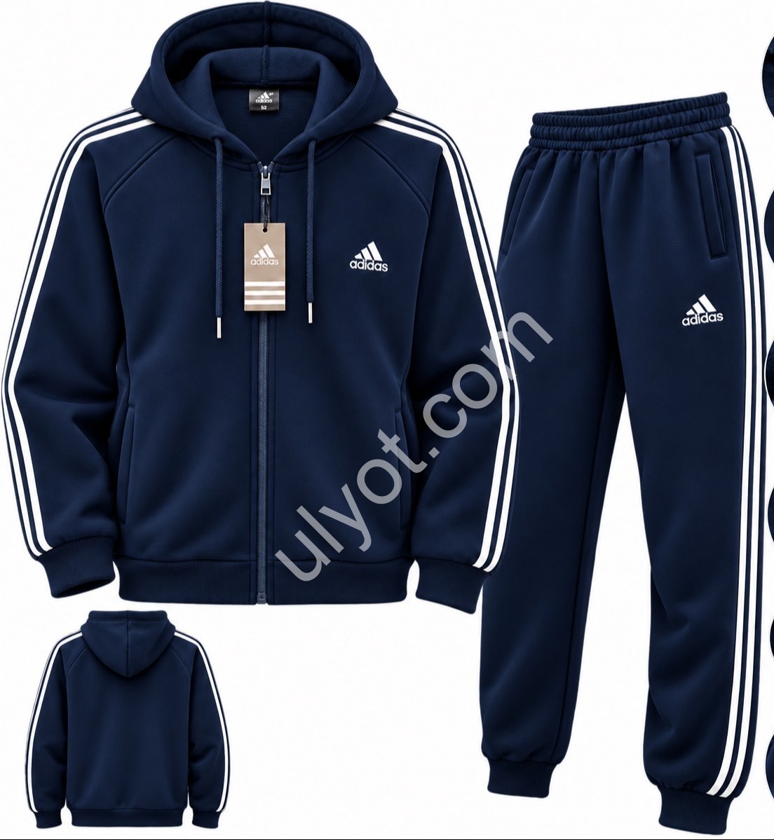 СПОРТ.КОСТЮМ A01 (46-54) ФЛИС МАНЖЕТ Т.СИНИЙ 