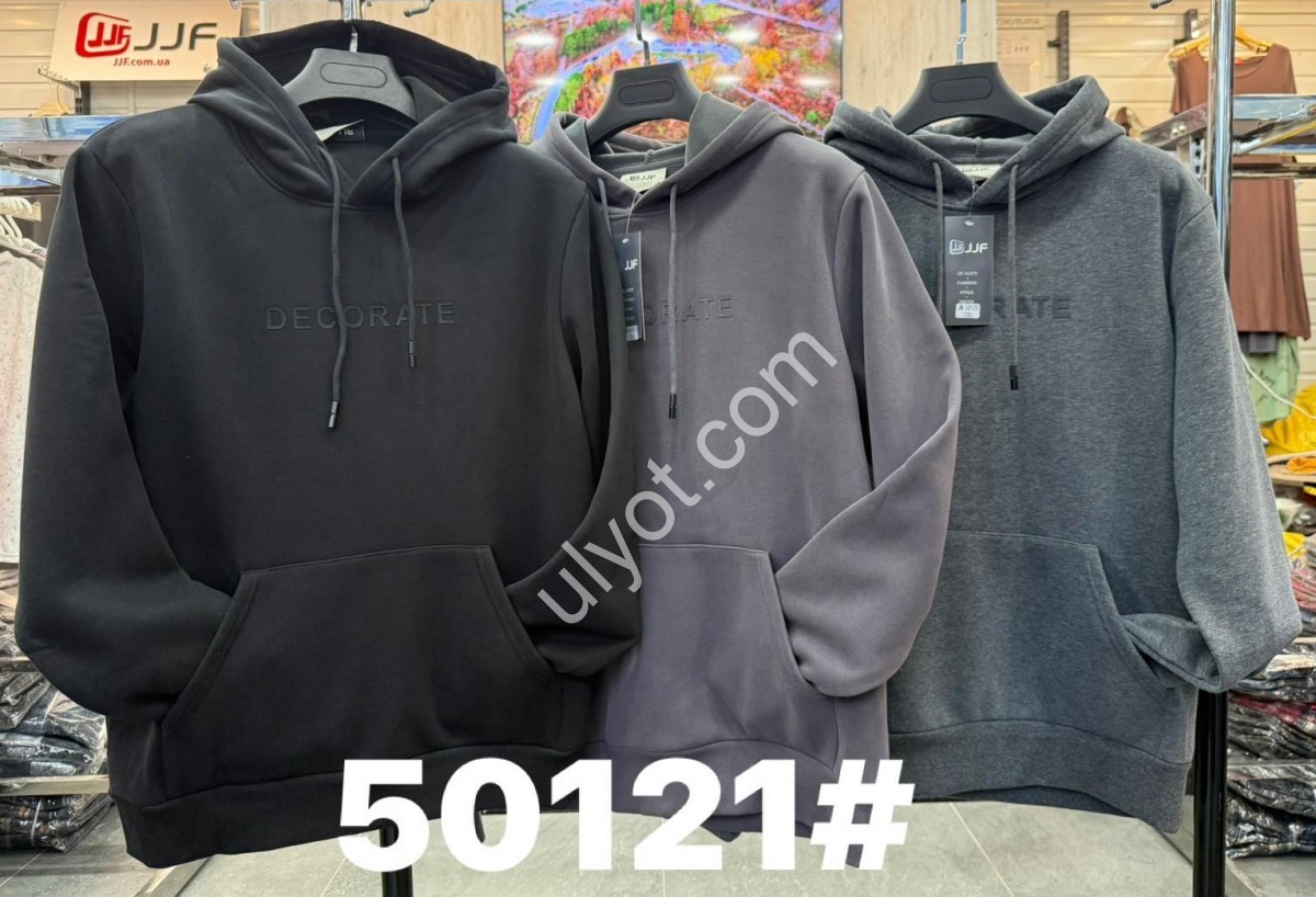 ХУДИ JJF (L-4XL) МИКРОМЕХ СЕРЫЙ 50121