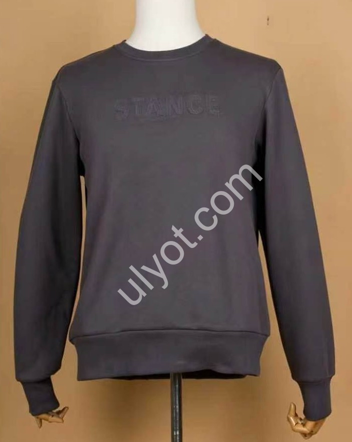 СВИТШОТ JJF (L-4XL) МИКРОМЕХ ЧЕРНЫЙ 8805