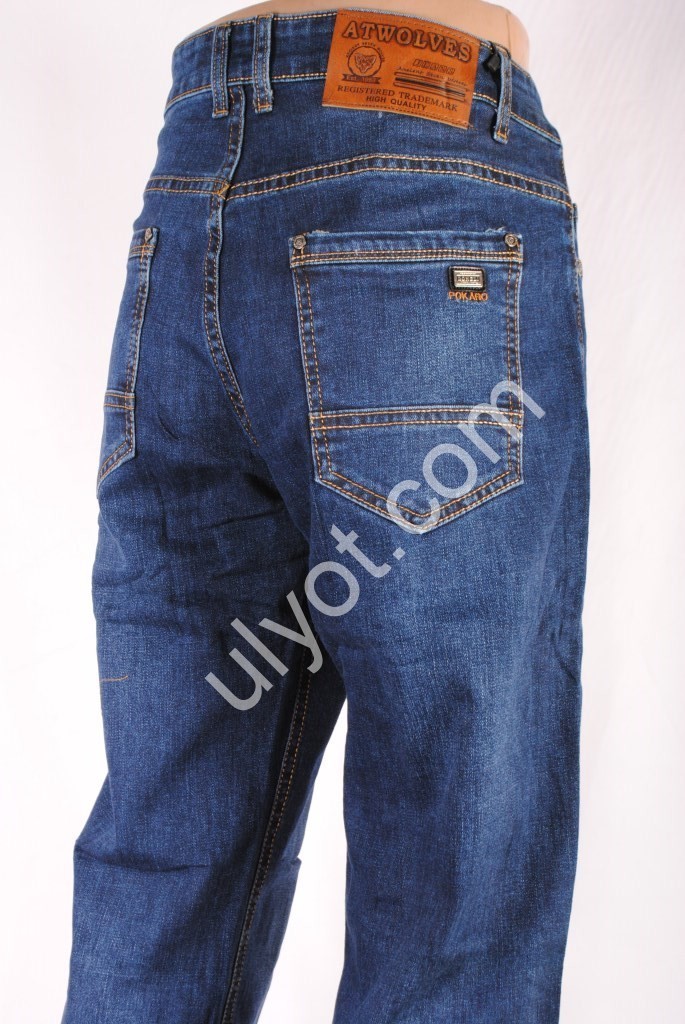 ДЖИНСИ ATWOLVES (32-38) Т.СИНІЙ 8908