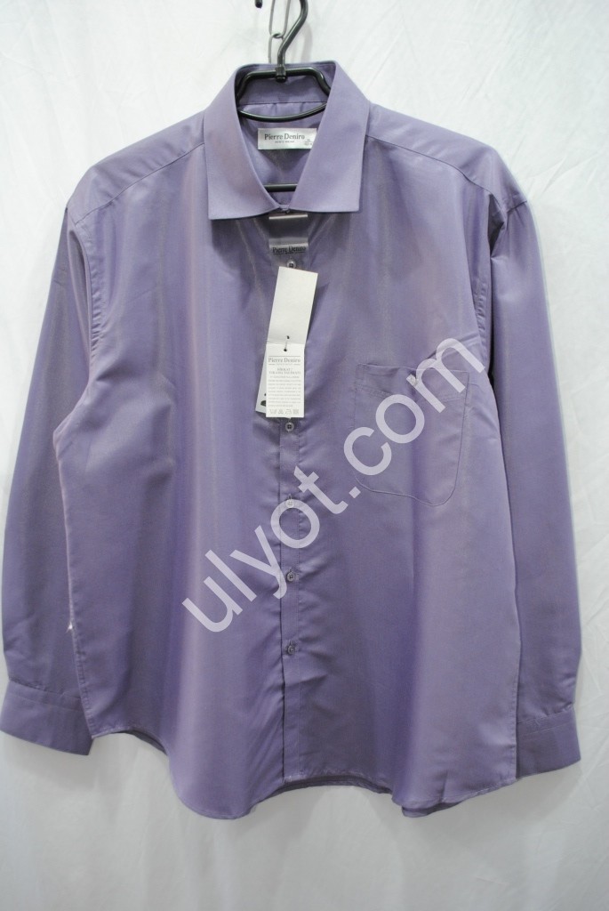 РУБАШКА PIERRE DENIRO (M-3XL) Т.СИРЕНЕВЫЙ 