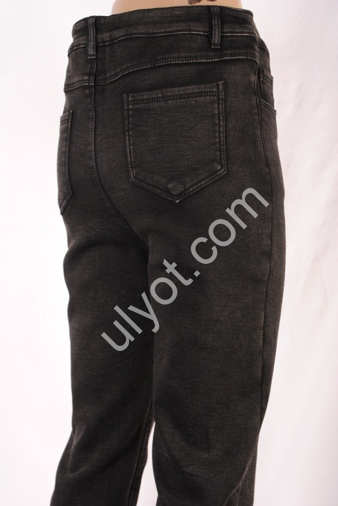 ДЖИНСЫ FOREST JEANS (30-36) ЧЕРНЫЙ ФЛИС 766