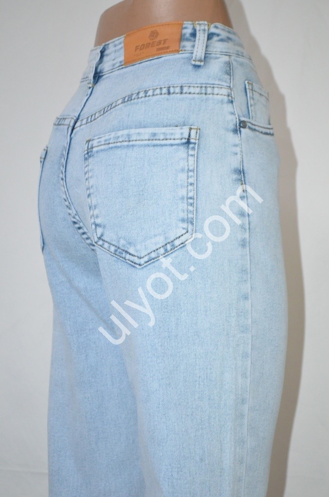 ДЖИНСЫ FOREST JEANS (25-30) ГОЛУБОЙ 3522