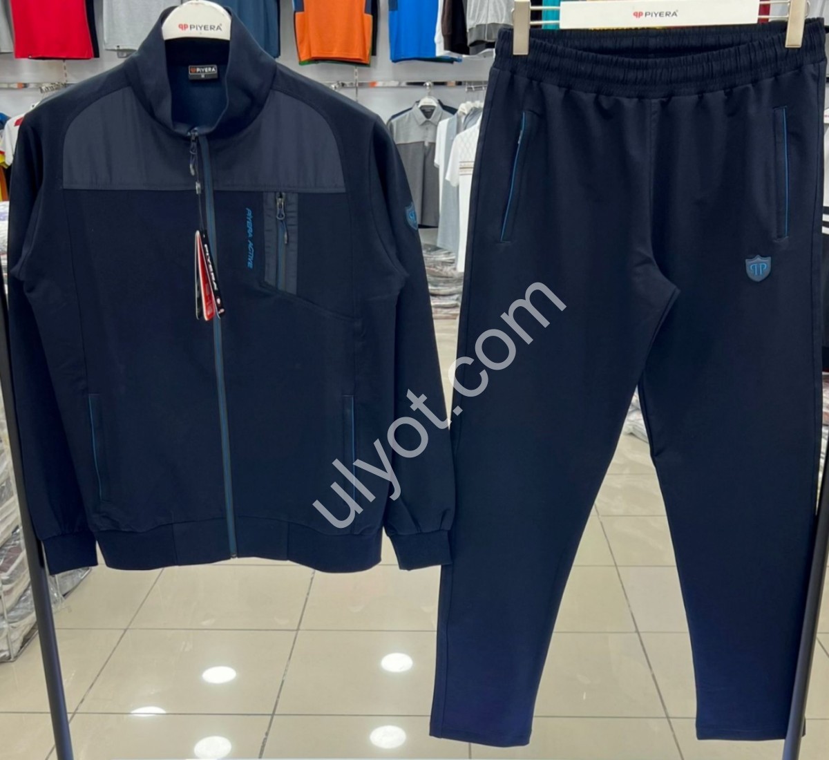 СПОРТ. КОСТЮМ (M-3XL) ПРЯМОЙ Т.СИНИЙ-4 7402