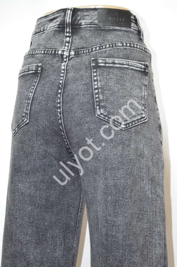 ДЖИНСЫ FOREST JEANS (25-28) ГРАФИТ БАЙКА 3654