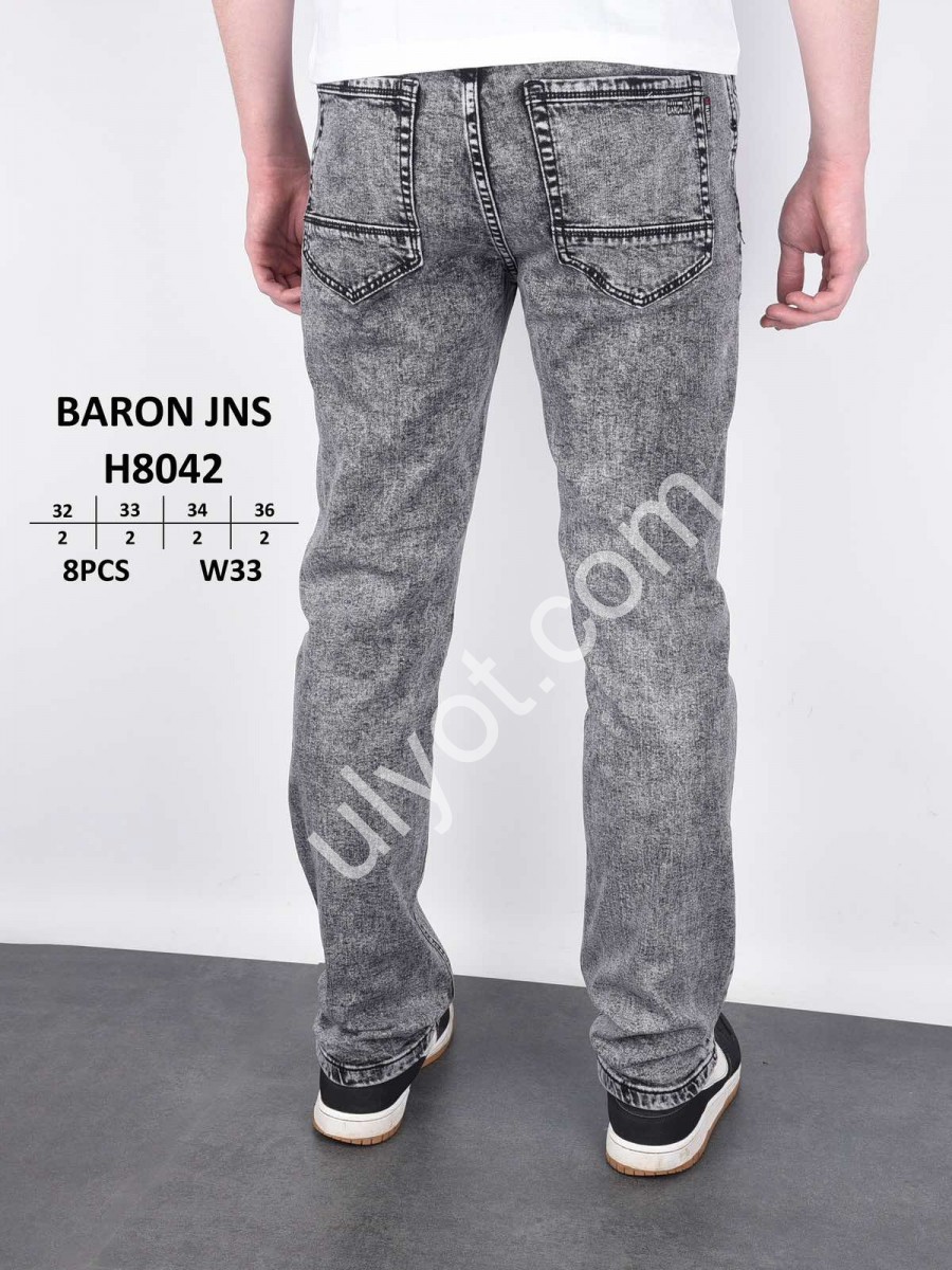 ДЖИНСЫ BARON (32-36) ГРАФИТ 8042