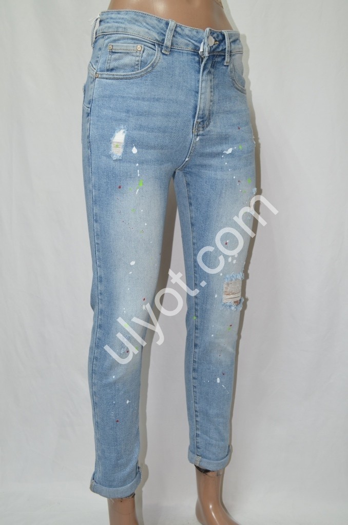 ДЖИНСЫ DENIM NEW (25-30) ГОЛУБОЙ 583