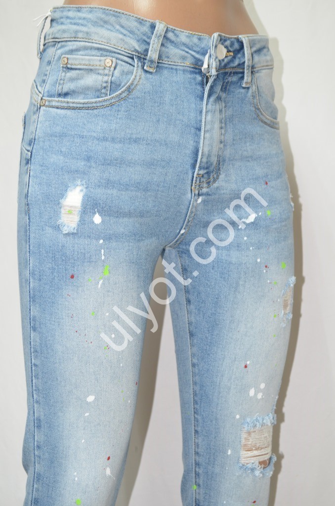 Фото 2 ДЖИНСЫ DENIM NEW (25-30) ГОЛУБОЙ 583