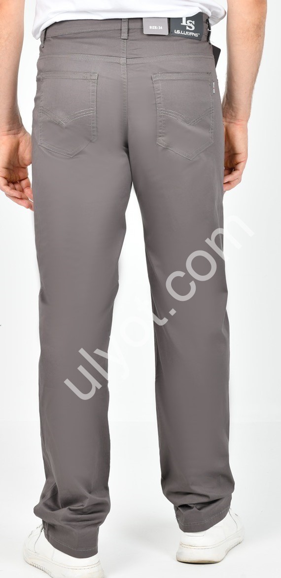Фото 1 ДЖИНСЫ LS. JEANS (34-44) СЕРО-БЕЖЕВЫЙ 6322D