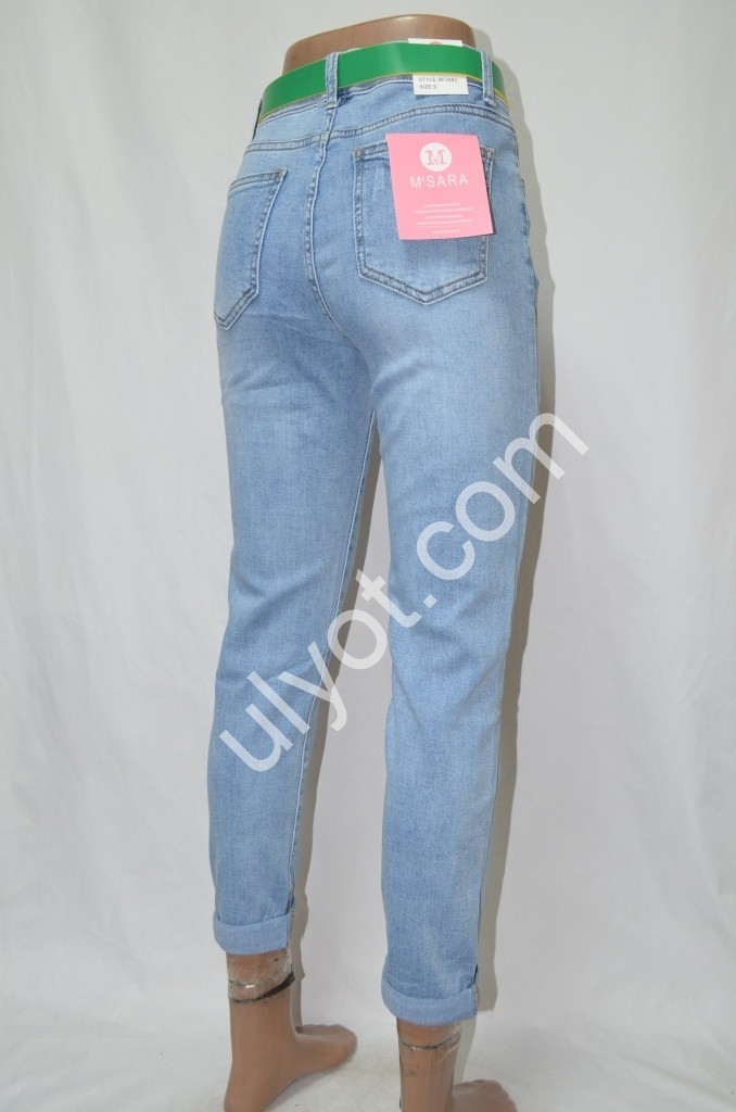 Фото 3 ДЖИНСЫ M.SARA (XS-XL) ГОЛУБОЙ 2983