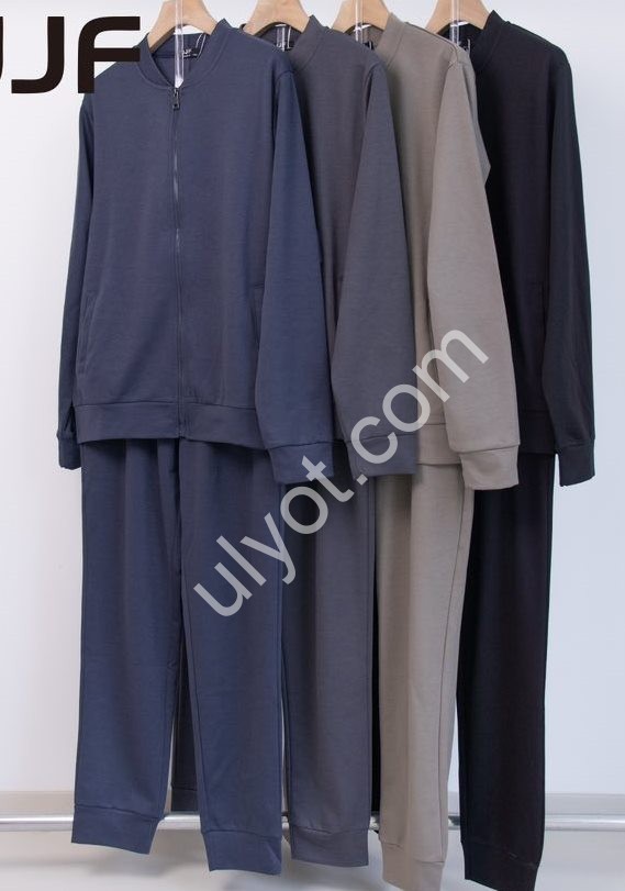 СПОРТ.КОСТЮМ (L-4XL) МАНЖЕТ ЧОРНИЙ 6002