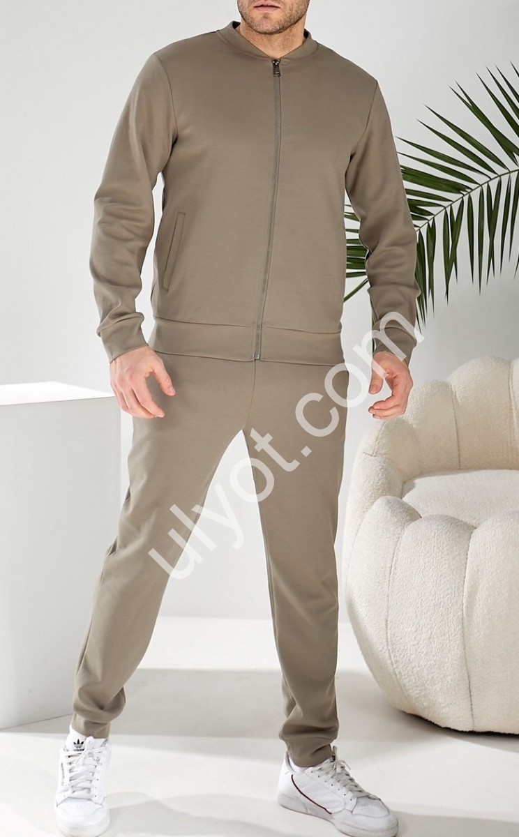 СПОРТ.КОСТЮМ (L-4XL) МАНЖЕТ ЧОРНИЙ 6002