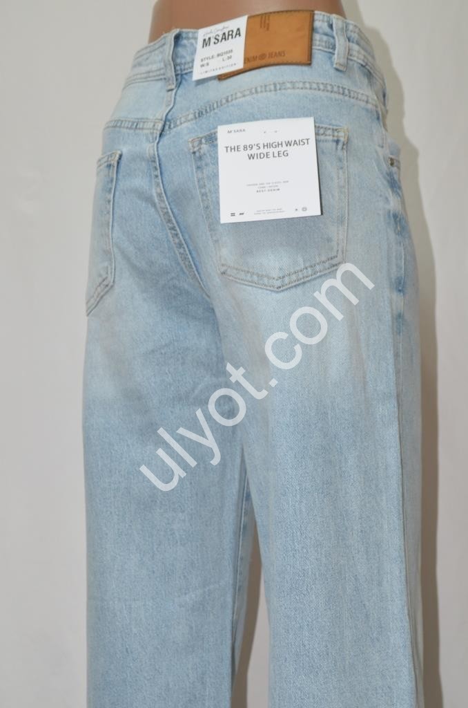 ДЖИНСЫ M.SARA (XS-XL) ГОЛУБОЙ 1035
