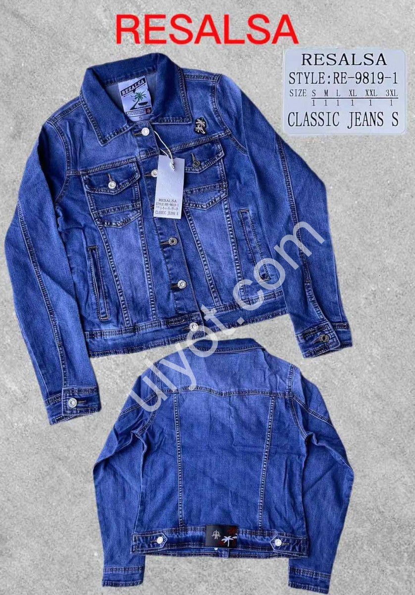 ДЖИНСОВА КУРТКА RESALSA (S-3XL) Т.СИНІЙ RE9819-1