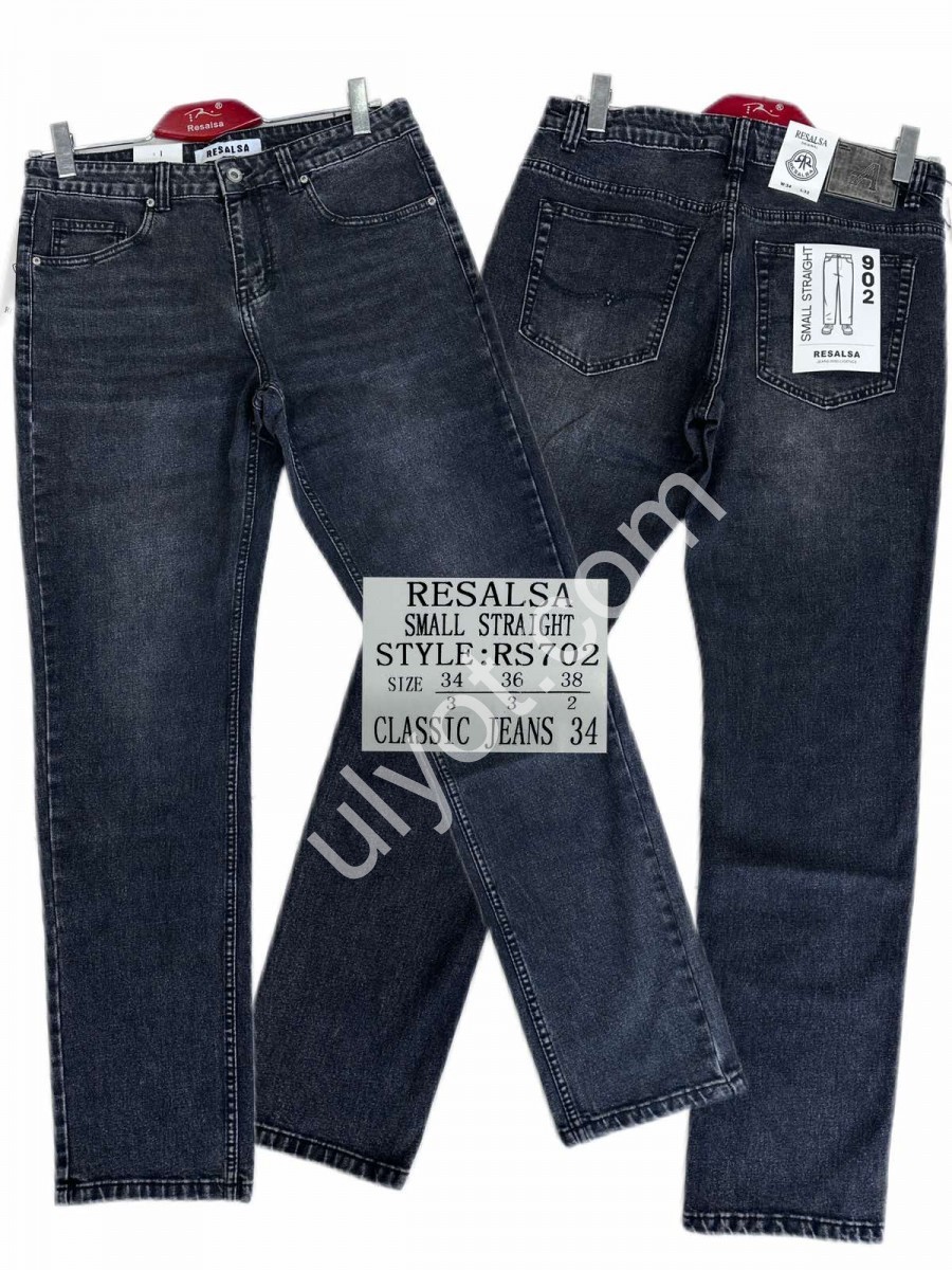ДЖИНСИ RESALSA (34-38) Т.СІРИЙ RS702