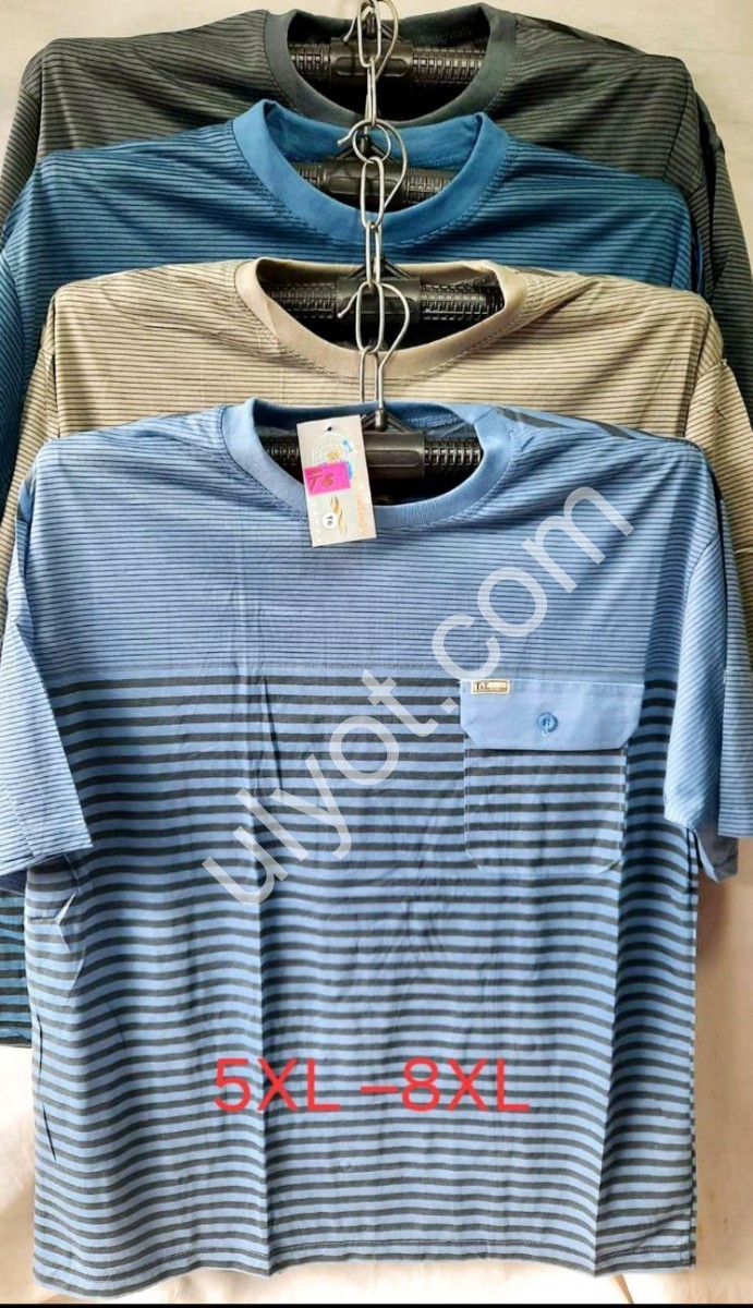 ФУТБОЛКА М.ПОЛОСКА (5XL-8XL) МІКС