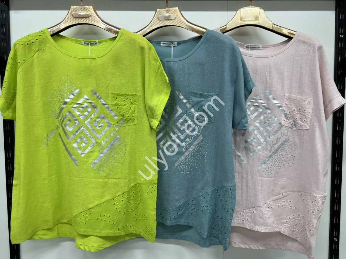 ФУТБОЛКА (3XL-6XL) ЗЕЛЕНИЙ 9556