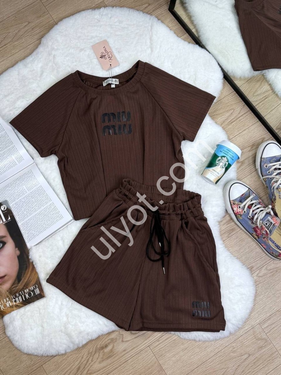 КОСТЮМ MIU40(42-48) ШОКОЛАД 4214