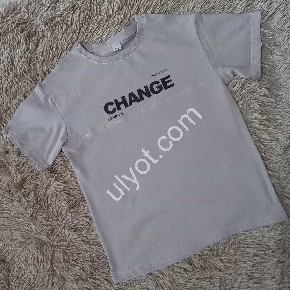 ФУТБОЛКА CHANGE (140-176 СМ) СВ.СІРИЙ