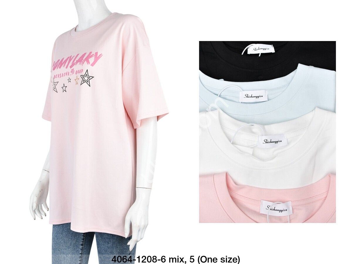 ФУТБОЛКА (OVER SIZE) МИКС 4064-1208-6
