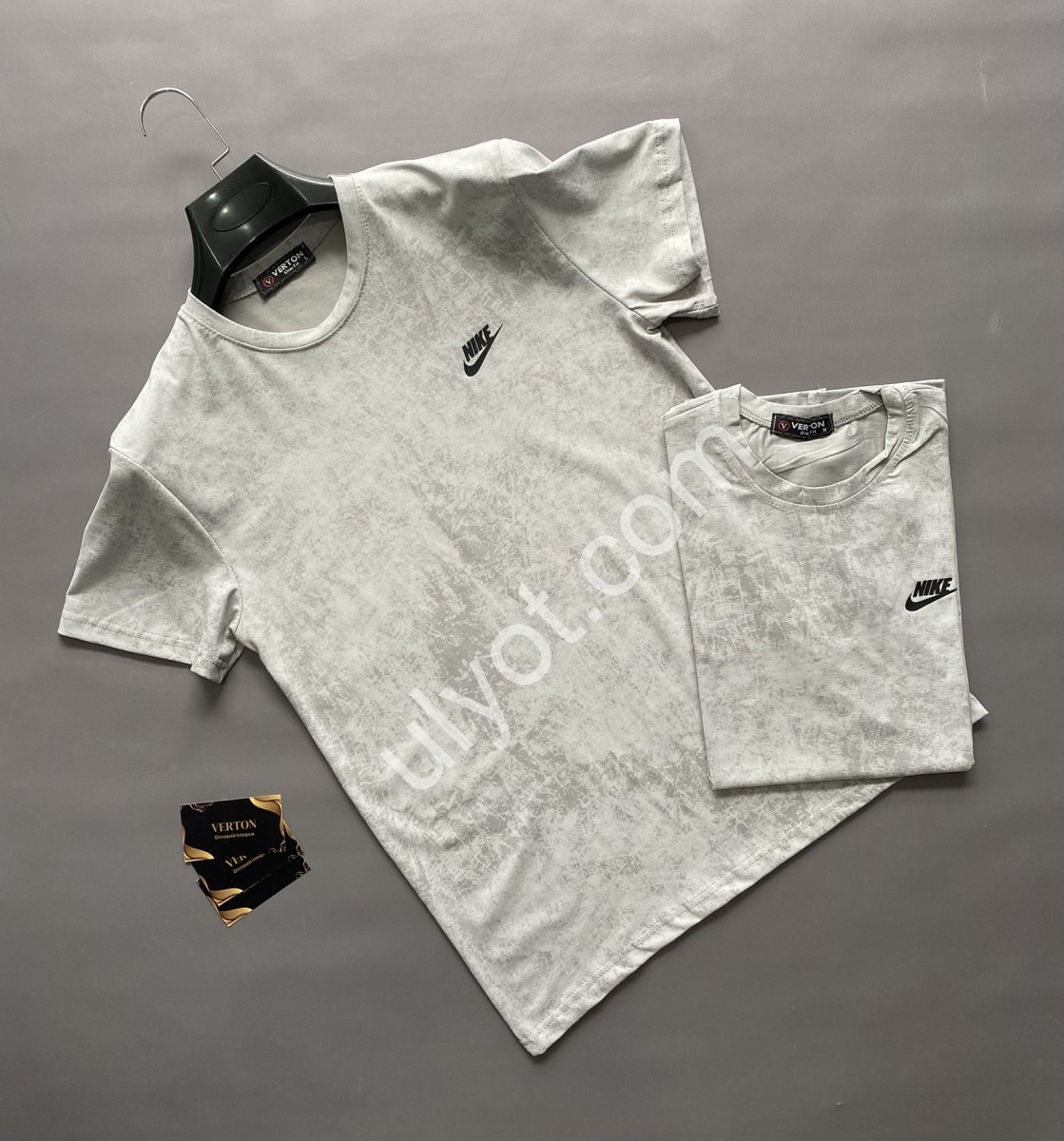 ФУТБОЛКА N02 (S-2XL) СВ.СЕРЫЙ 444