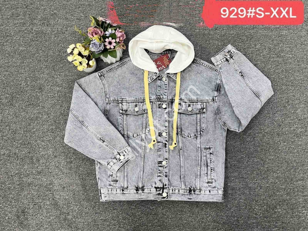 КУРТКА (S-2XL) СВ.СЕРЫЙ 929