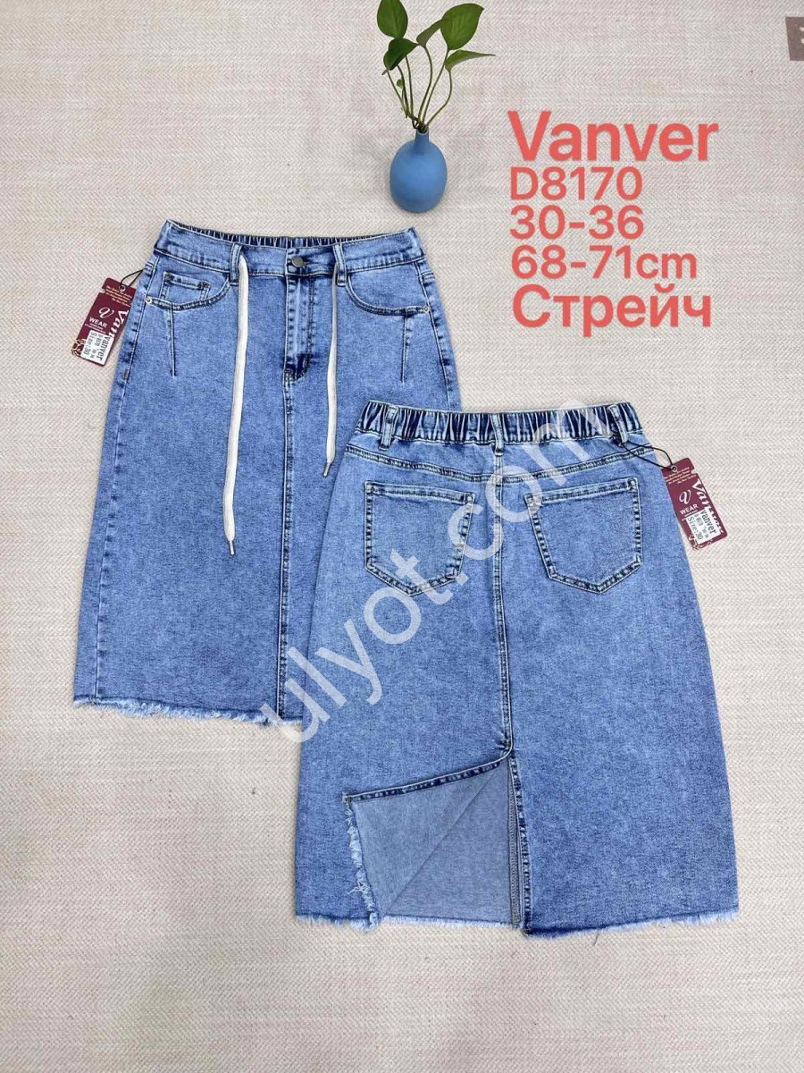 Спідниця VANVER (30-36) СВ.СИНІЙ 8170
