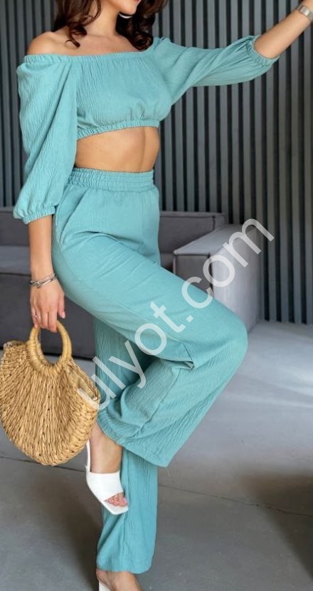 КОСТЮМ ТРОЙКА (42-52) БИРЮЗОВЫЙ 2519