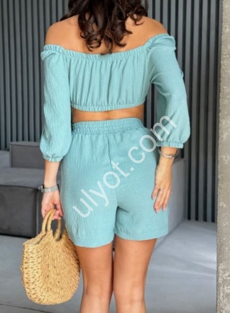 Фото 2 КОСТЮМ ТРОЙКА (42-52) БИРЮЗОВЫЙ 2519