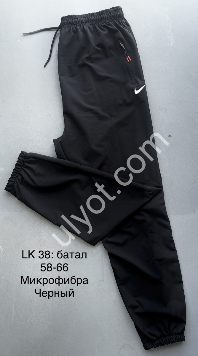 СПОРТ.ШТАНЫ N02 (58-66) МАНЖЕТ ЧЕРНЫЙ LK38